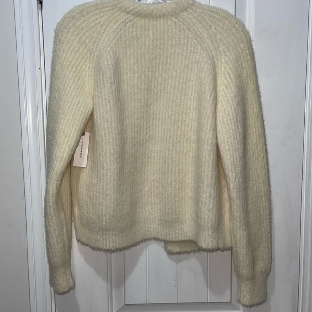 NWT Sleeping on Snow by Anthropologie Cream Women's LS Cardigan - Picture 12 of 15